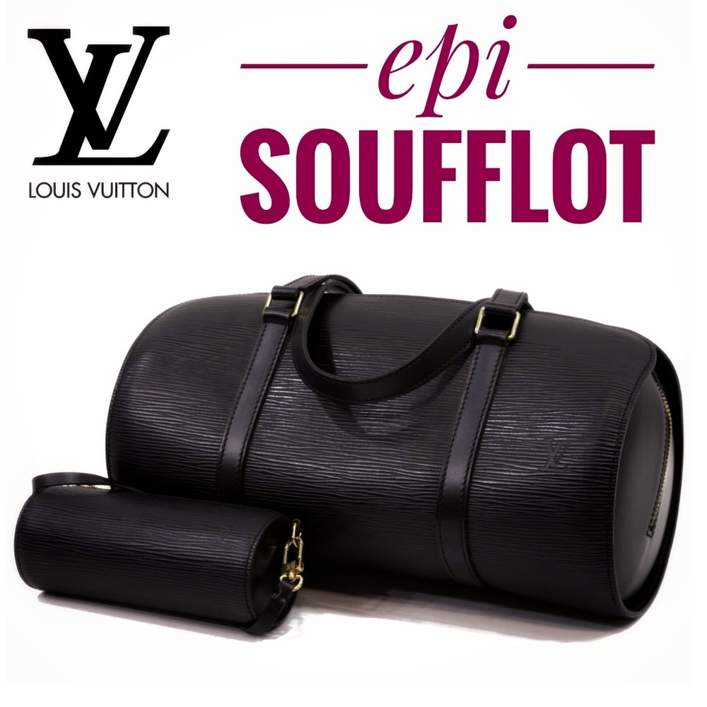 🆙Louis Vuitton Epi Soufflot Black Bag Set